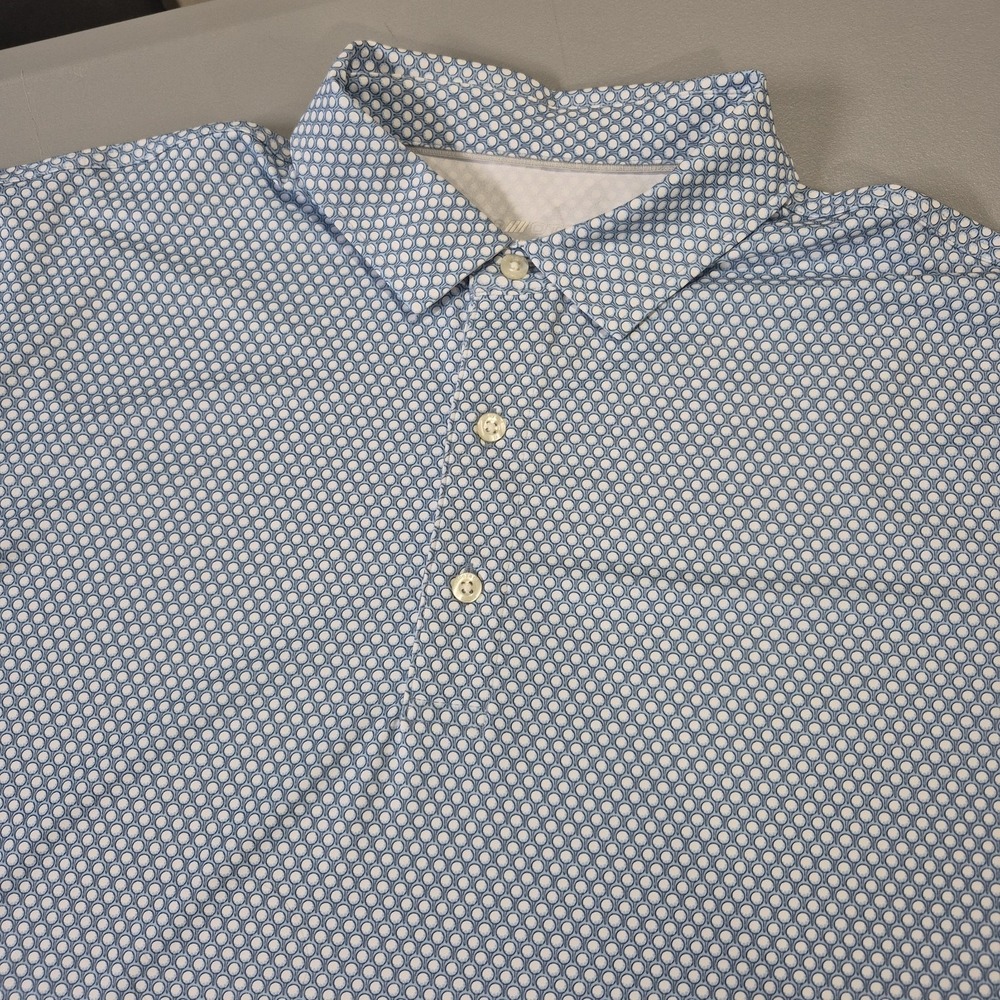 Vineyard Vines Performance Polo Mens Medium Blue OTG Palmero Golf Ball Cooling